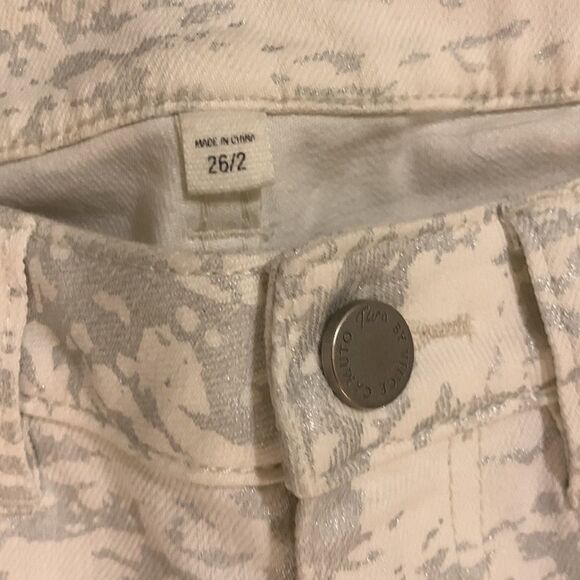 TWO BY VINCE CAMUTO SIZE 26/2 gray/silver & cream - Picture 3 of 10